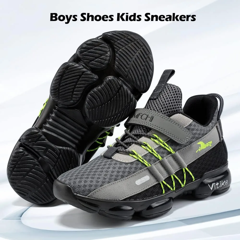 VITUOFLY Boys Sneakers Kids Running Shoes Girls Mesh Fitness Shoe Indoor Training Sneaker Lightweight Outdoor Sports Athletic Tennis Shoes for Little Kid/Big Kid