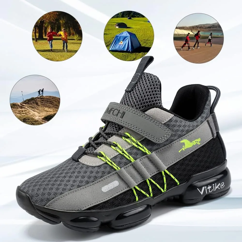 VITUOFLY Boys Sneakers Kids Running Shoes Girls Mesh Fitness Shoe Indoor Training Sneaker Lightweight Outdoor Sports Athletic Tennis Shoes for Little Kid/Big Kid