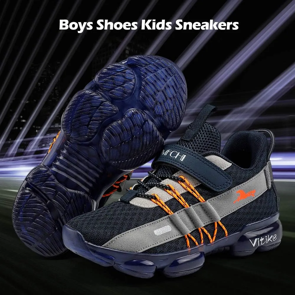 VITUOFLY Boys Sneakers Kids Running Shoes Girls Mesh Fitness Shoe Indoor Training Sneaker Lightweight Outdoor Sports Athletic Tennis Shoes for Little Kid/Big Kid