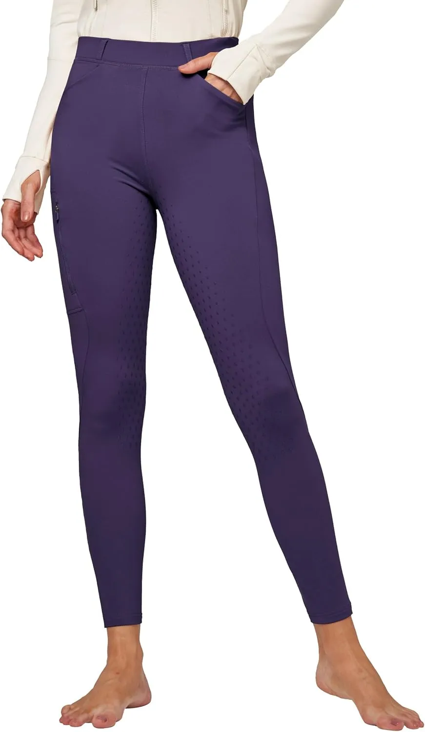 Willit Women's Fleece Riding Breeches Winter Horse Riding Pants Tights Equestrian Thermal Schooling Tights