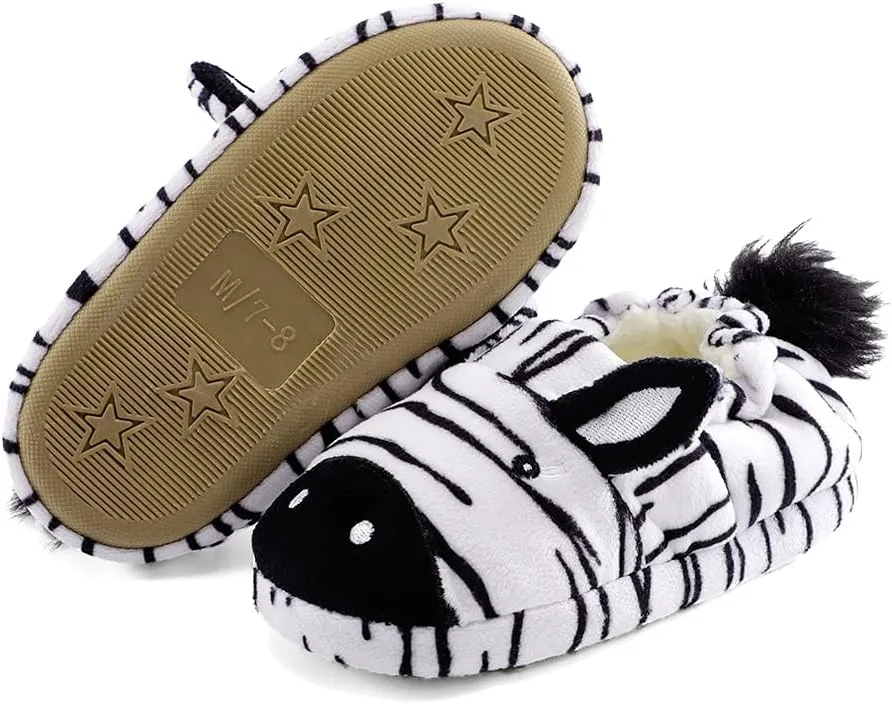 Winter Slippers For Girls Cartoon Animal Slippers Toddler Warm Plush House Shoes Little Kids Home Slippers