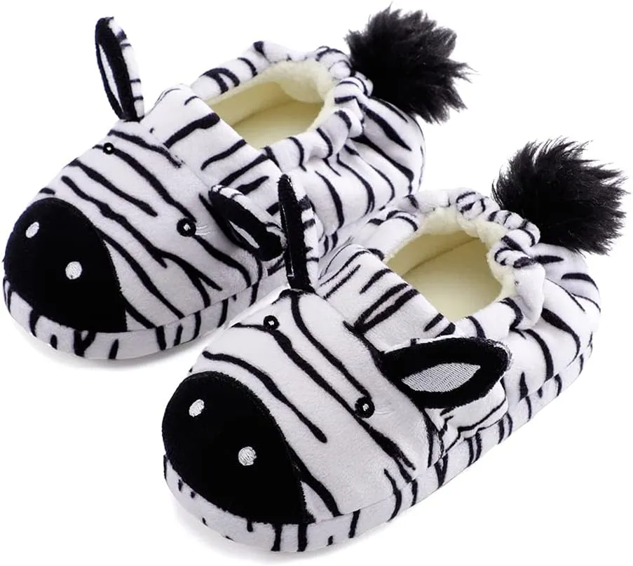 Winter Slippers For Girls Cartoon Animal Slippers Toddler Warm Plush House Shoes Little Kids Home Slippers