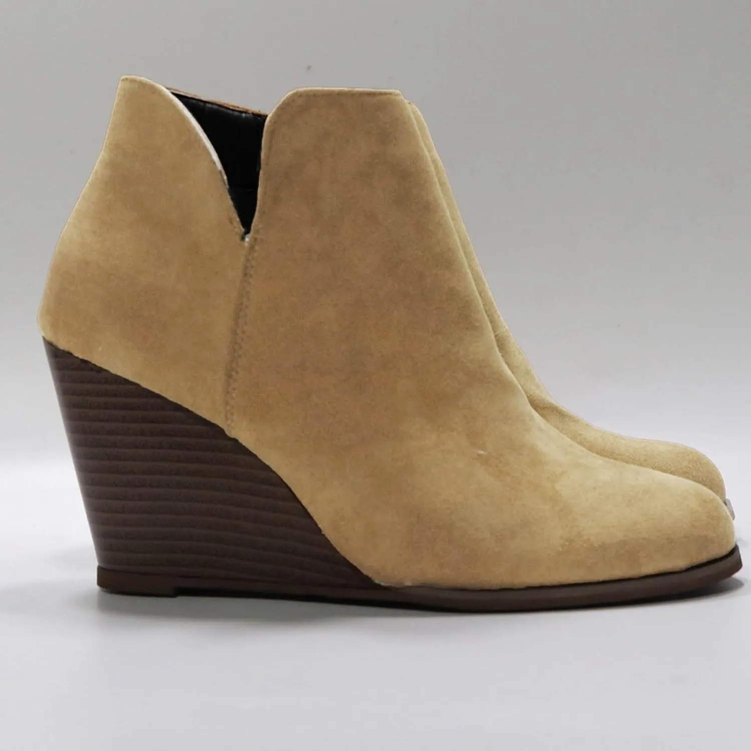 Womens Ankle Boots,Ankle Boots for Women Platform Wedge Heel Pointed Toe Side Zipper Boots Casual Dressy Shoes