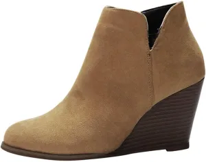 Womens Ankle Boots,Ankle Boots for Women Platform Wedge Heel Pointed Toe Side Zipper Boots Casual Dressy Shoes