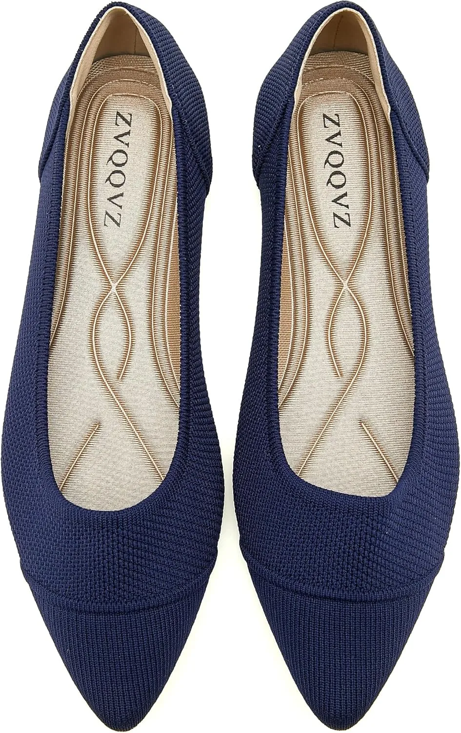 Women's Flats Shoes Knit Pointed Toe Ballet Flats Comfortable Dressy Washable Ballerina Flat