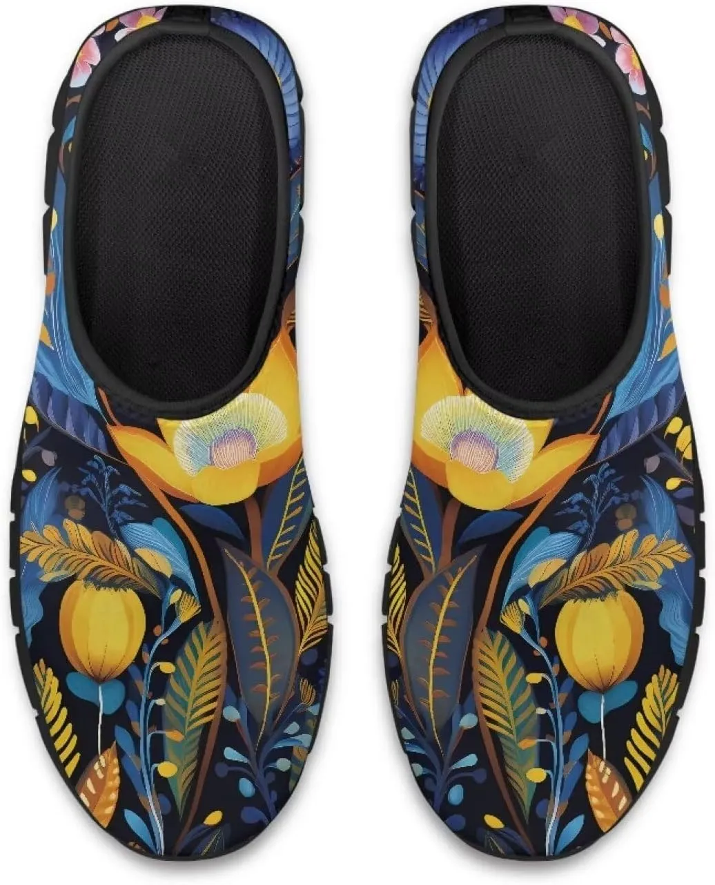 Women's Flower Sneakers Casual Low Top Non-Slip Breathable Slip On Comfortable Walking Sneaker for Women US 5.5-11.5