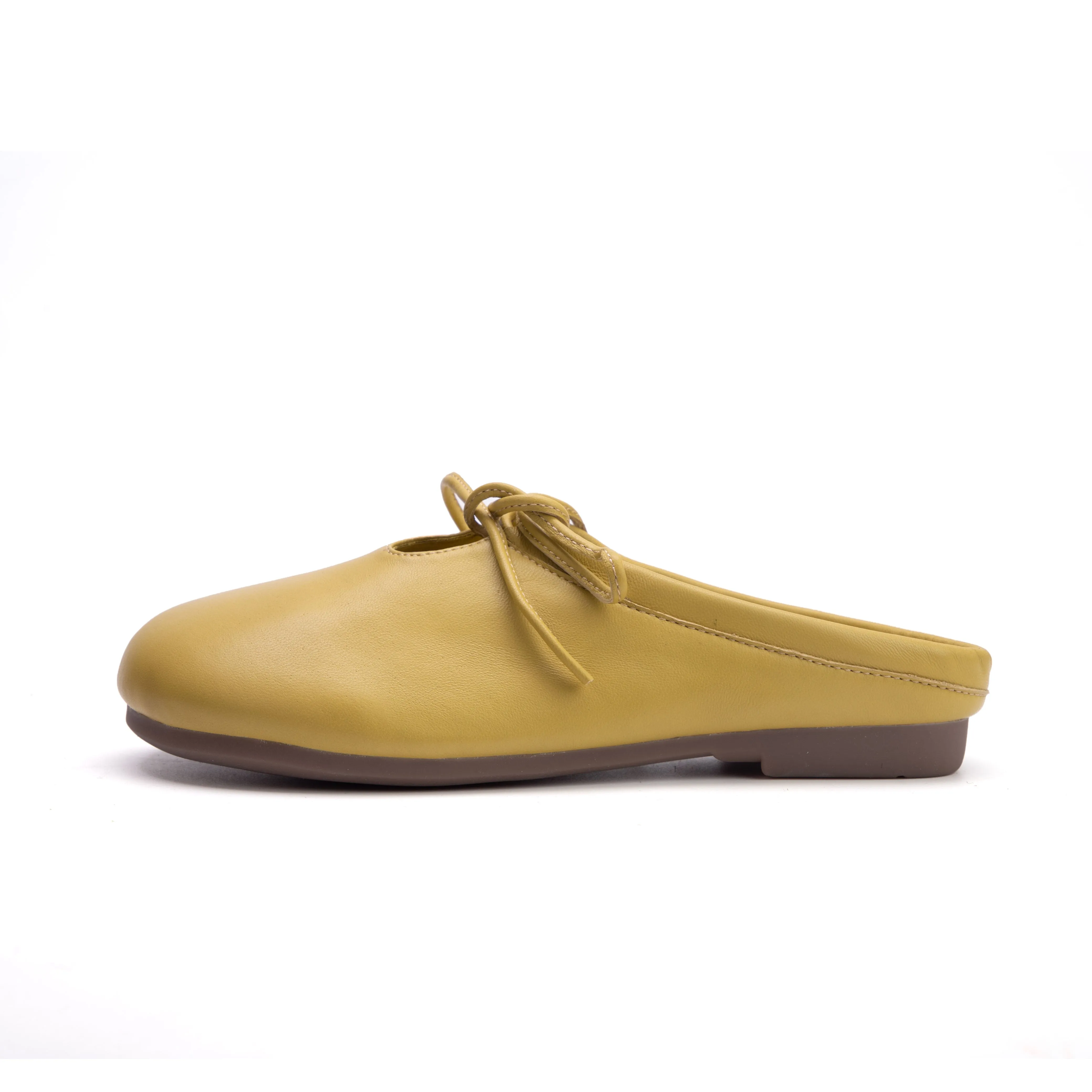 Women's Handmade Leather Comfort Lace-Up Mule Shoes
