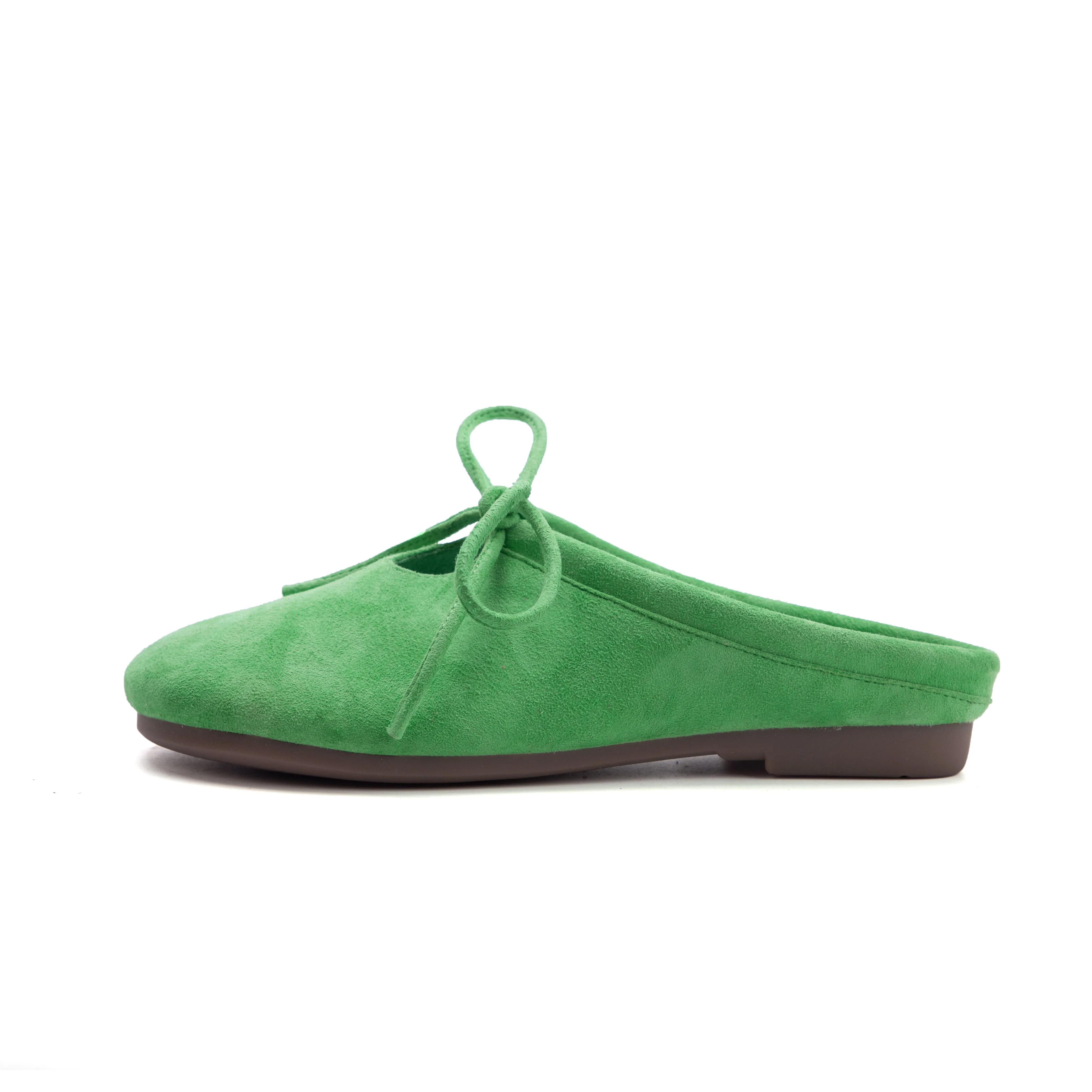 Women's Handmade Leather Comfort Lace-Up Mule Shoes