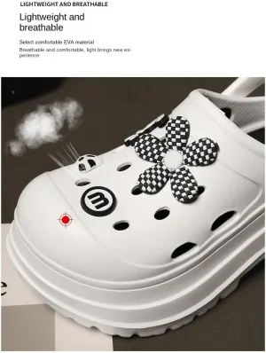 Women's Platform Clogs Slip On Slides Shoes Beach Sandals Gardener Clog Hight Heels Mule Slippers Garden Shoes