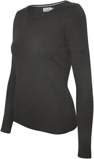 Women's Solid Soft Stretch Pullover Knit Sweater