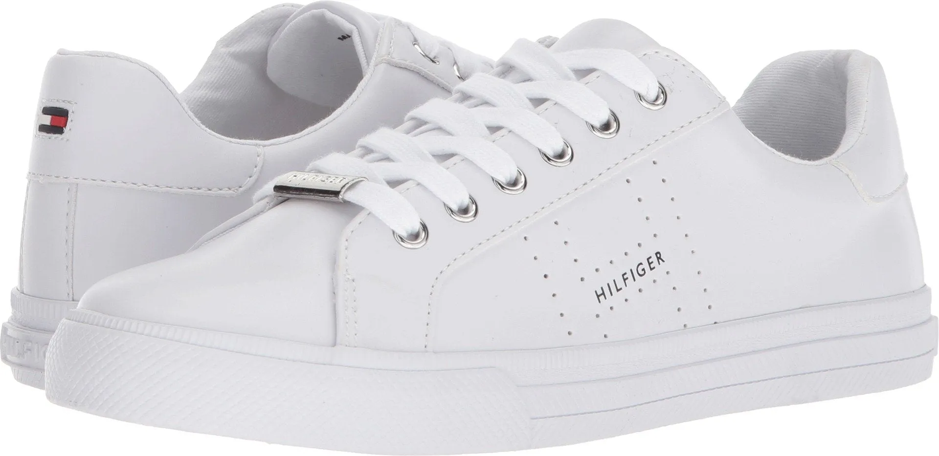 Worldwide coverage  9.5 Safe Fashion Casual Sneakers Lustern Comfortable White Up Hilfiger Tommy Lace