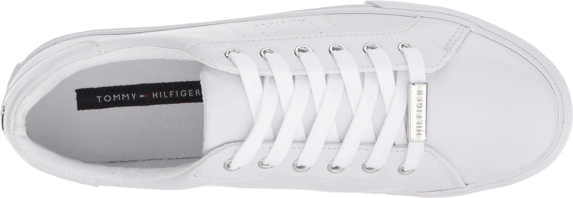 Worldwide coverage  9.5 Safe Fashion Casual Sneakers Lustern Comfortable White Up Hilfiger Tommy Lace
