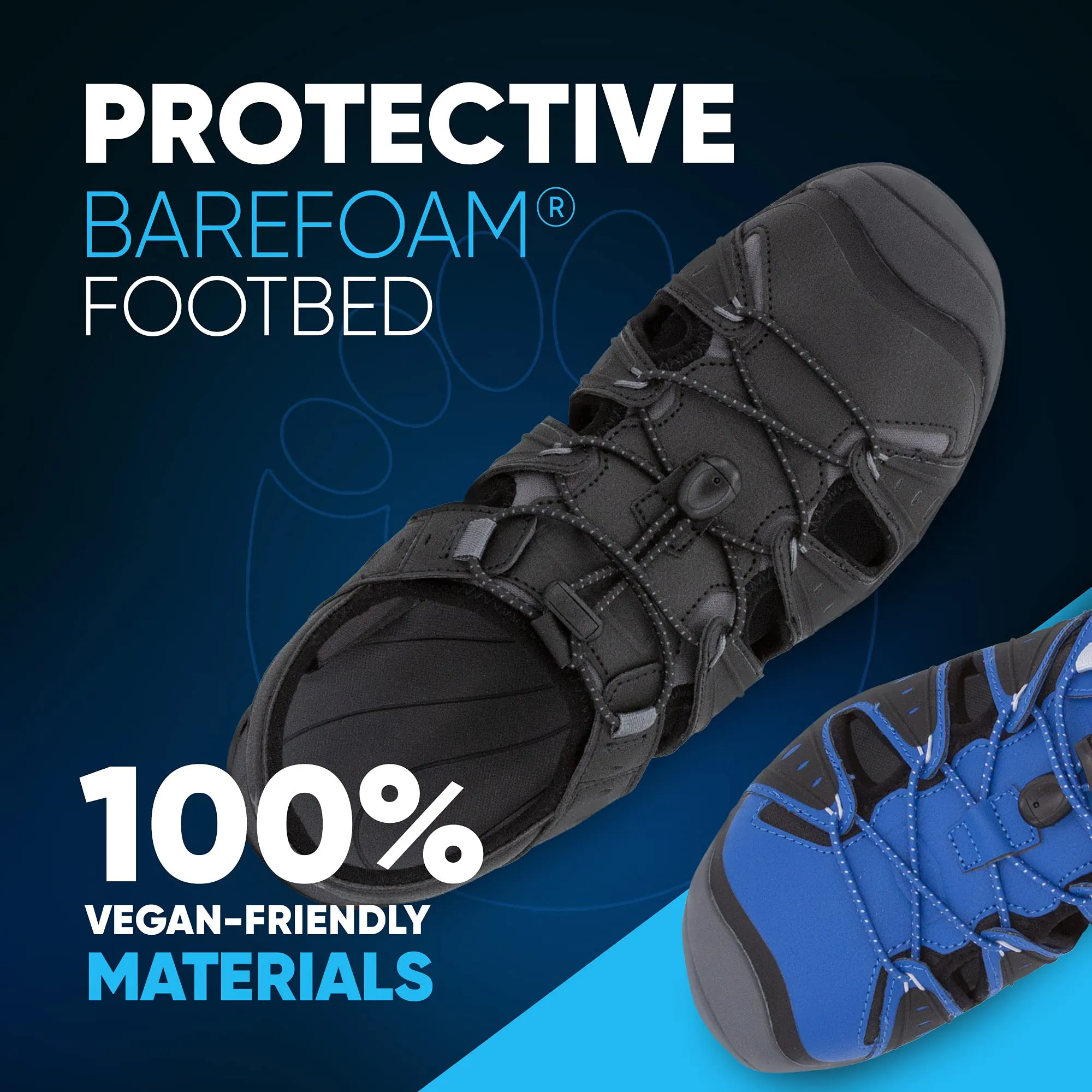 Xero Shoes Colorado - Men's Lightweight Shoe Sandal for Trails, Water. Barefoot-inspried, Minimalist, Zero Drop 9.5 Black