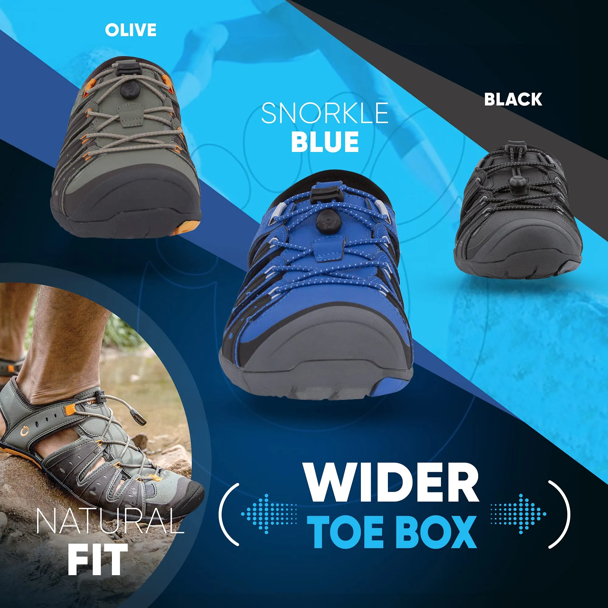 Xero Shoes Colorado - Men's Lightweight Shoe Sandal for Trails, Water. Barefoot-inspried, Minimalist, Zero Drop 9.5 Black