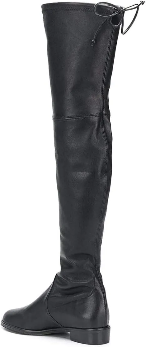YDN Women Classic Thigh High Closed Round Toe Boots Trendy Low Chunky Heels Over The Knee Party Dress Pumps Suede Shoes