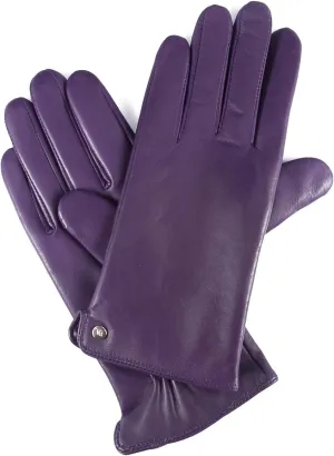 YISEVEN Women's Winter Dress Leather Gloves Touchscreen Wool Lined Flat Design