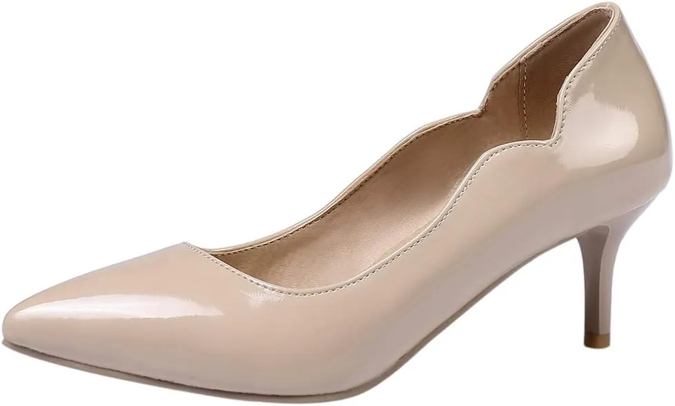 ZSQBQ Women Fashion Court Shoes Wedding Party Stilettos Pumps Pointed Toe Prom Classic Casual High Heels